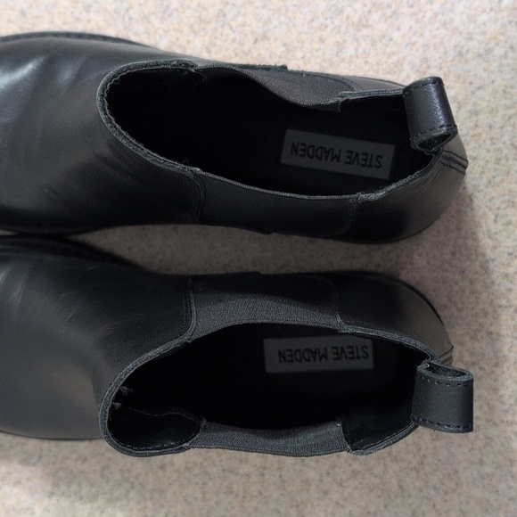 Steve Madden Leopold Chelsea Boot Black Bootie, Women's Size 10 - Picture 9 of 12